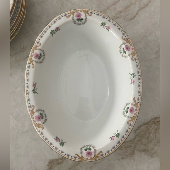 Vintage Limoges Rose Floral China 5 Piece Serveware Set - Picture 2 of 7